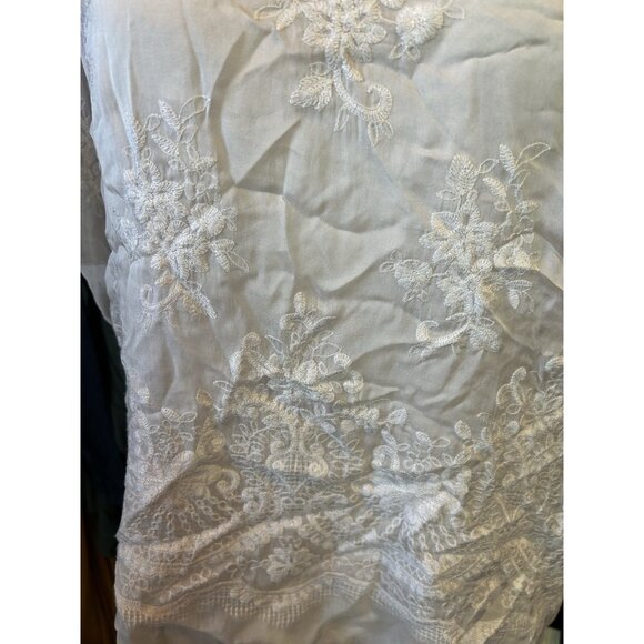 Angela Moda Pink Champagne Silk Blouse Floral Pink Embroidered Silk ITALY Sz L - Picture 4 of 10